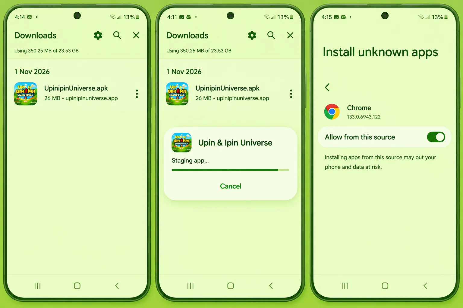 Enable unknown sources Android